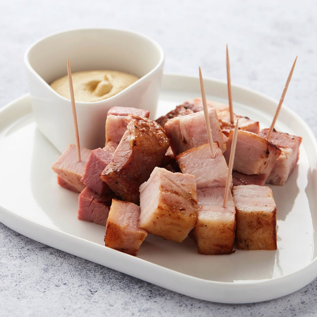 Breydelspek op de BBQ met Peppadew mosterd