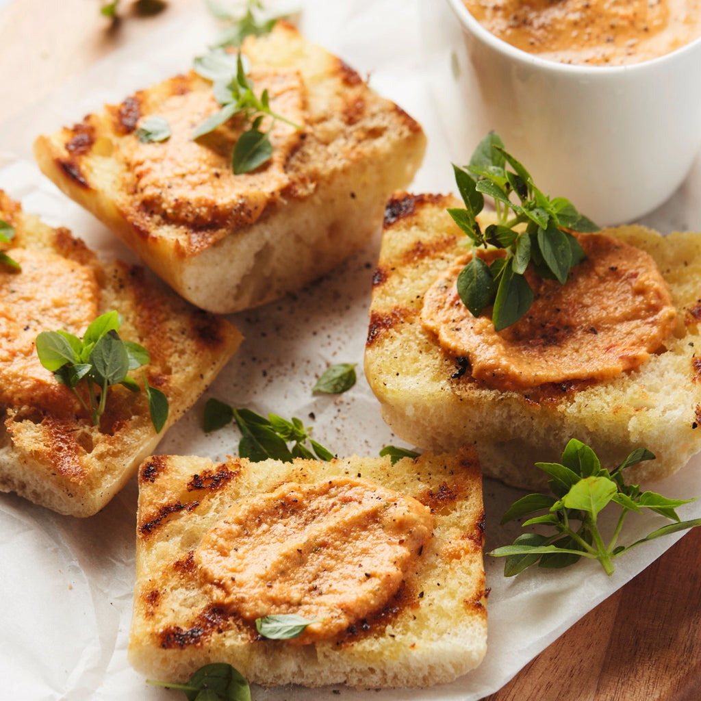 Pan con tomate on the BBQ