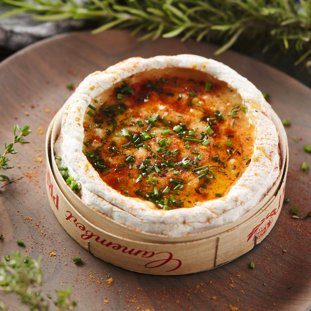 Deliciously spiced camembert on the BBQ