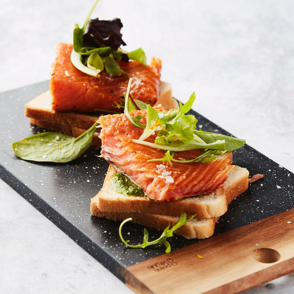 Koud gerookte zalm met whiskey