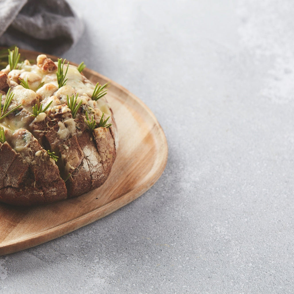 Pull apart cheese bread on the BBQ