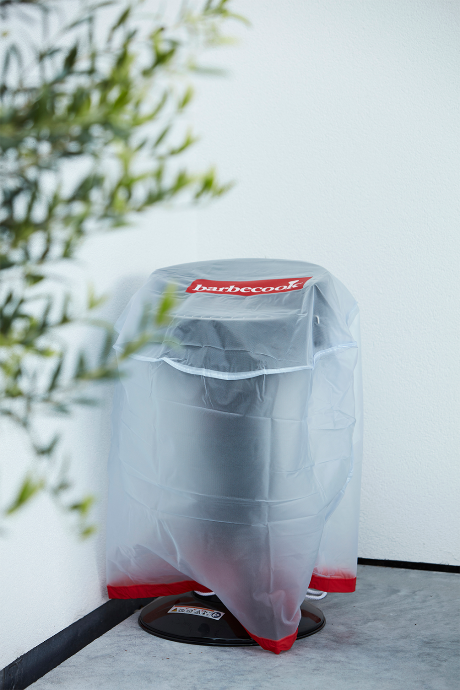 Houtskoolbarbecue hoes doorzichtig