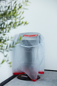 Houtskoolbarbecue hoes doorzichtig