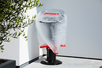 Houtskoolbarbecue hoes doorzichtig