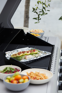 Set van 5 rechthoekige barbecueschalen uit aluminium